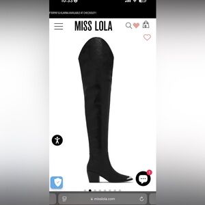 Miss Lola knee high boots. Brand new in box. Size 7.5 never worn